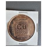 one ounce .999 fine copper coin