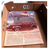 Vintage advertising on old cars