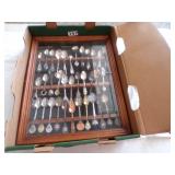 Spoon Collection in glass display case