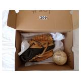 Mizuno ball glove and ball