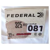 325 X Rounds 22 Caliber 40 Grain Shells