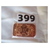 1 oz. .999 Copper Bar