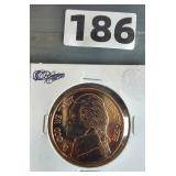 Bust copper coin