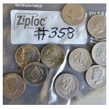 Assorted dates Kennedy half dollars (10)