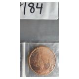 Indian & Buffalo copper coin