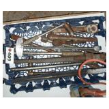 Tools in blue tote