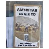 one grain .999 fine silver