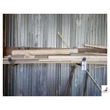 USED PLASTIC PVC PIPE - BRACKETS REMAIN WITH SHED - (IMP. SHED)