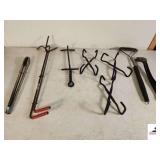 MEAT HANGER - SLAB RACKS - STEEL BRUSHES - TONGS - (SHED)