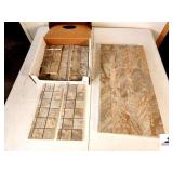 DELTA TIEL - PREMIUM PORCELAIN TILE - (3) 1 FT. WIDE X 23 1/2" WIDE - SMALL TILE IN BOX (SHOP)