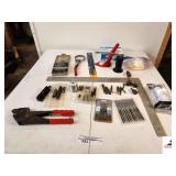 AIR MODEL RHT 300 STUD SHOOTER - SPECIALITY PARTS DYE - NUT DRIVER - SOLDING - HEX DRIVE SOCKET DRIVER - SET OF POINTS - CHUCKS - ALUMINUM SQUARE - PIL CAN - ERWIN DRILL BIT - UNIVERSAL ALLEN WRENCH -