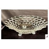 VINTAGE AMERICAN FOSTORIA CLEAR GLASS BOWL -3 TOES 10 1/2" (HALL CHINA CABINET)