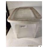 PLASTIC TOTE WITH LID - (UPSTAIRS)