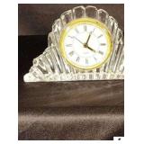 CRYSTAL QUARTZ CLOCK - 24% LEAD CRYSTAL (CHINA CABINET)