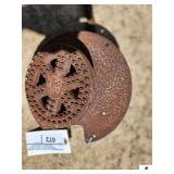 GAS BURNER - POSSIBLY COULD BE OLD HOT WATER BURNER WITH CUT OFF - (SHED)