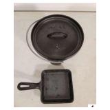 IRON LODGE DUTCH OVEN #8  UCO - LODGE USA 5WS SQUARE BAKER - (KITCHEN)