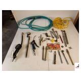 AIR COMPRESSOR PARTS 2 HOSES - GAUGES - AZUND GAUGE - CH HIGH PRESSURE - MISC PARTS - (TRAILER)