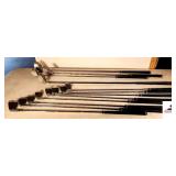 VERDICT GOLF CLUBS #1 TITANIUM MATRIX -  #3 TITANIUM MATRIX - #5 SUPER METAL TITANIUM MATRIX - #5 SUPER CONCORD SHALLOW FACE - 8 URBIC IRONS - P W, 3, 4, 5, 6, 7, 8, 9 - GOOD SET - (GARAGE)