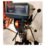 TABLE TOP DRILL PRESSS 120 VOLTS - QUARTER HORSE MOTOR - SINGLE PHASE - RUNS - (SHOP)