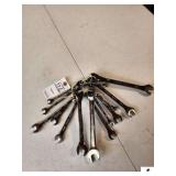 (7) PITTSBURG WRENCHES RATCHET & OPEN ENDS - 3/8", 3/4", 7MM, 8MM, 17MM, ETC (TRAILER)