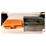 ALUMINUM PARTS CARRIER-STEEL WEEDEATER PLASTIC STORAGE BOX-WEEDEATER HARNESS-DIGITAL GAGE STORAGE BOX, BOX ONLY, LOCKS ONLY(SHOP)