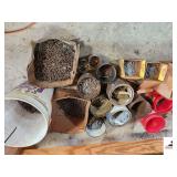 CANS OF ASSORTED NAILS AND SCREWS-MISC TYPES AND SIZES(SHOP)