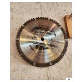 COMBINATION SAW BLADES - 50T ANTI-KICK BACK USED BUT APPEAR IN GOOD SHAPE - ASSORTMENT - 14 (+/-) (GARAGE SOUTH WALL)