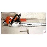 STIHL CHAINSAW MS461 - NOT USED A LOT - ROLOMATIC ES BLADE - 25" BLADE - (SHOP)
