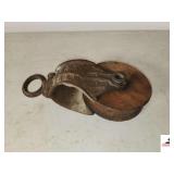 BARN FARM WOOD PULLEY #H-235 (GARAGE)
