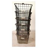 6 WIRE STORAGE BASKETS WITH NUMBERS (SHOP)