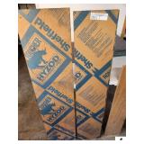 3 SHEFFIELD POLYCARBONATE SHEETS-15.5X15.5 6 CARPETED PANELS 15.5X15.5-
2PLYWOOD WALL SHELF WITH BRACKETS-