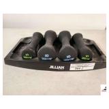 SET OF JULLIAN MICHAELS  DUMB BELLS- (2) 8 LBS. (2) 5 LBS. (UTILITY)