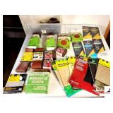 HEAVY DUTY SANDING AND GRINDING PADS - 3" X 21" ETC. WATERFROOF SANDPAPER ABRASIVE CLOTH - SANDING DISCS, ETC. - (SHOP)