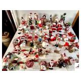 (~62) CHRISTMAS ORNAMENTS & DECORATIONS - MOSTLY SNOWMEN & SANTA