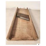 KROUT CUTTER 3 BLADE - 9"WIDE X 27" LONG - GOOD FRAME - LOOSE - NEEDS WORK - BLADES NEED TIGHTENED - (GARAGE)