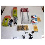 (2) UNIVERSAL PROPANE REGULATORS NEW DUAL-STAGE & SINGULAR - NEW - UNIVERSAL HOT WATER THERMOSTATS & ELEMENTS - BOX OF STANDARD GREASE FITTINGS - UNIVERSAL TUNE-UP KIT - ELECTRIC TWO-WAY PLUGS - PHILI