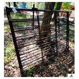 (2) GATE OR FENCE PANELS - 9 BAR - 70" LONG- APPOX 56" TALL - (WOODS)