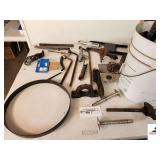 METAL BARREL RING-USED METAL PARTS-USED WHEEL BARR STEEL REPAIR PARTS AND SALVAGE PARTS-GAS GRILL BURNER-2 FIRE HYDRANTS