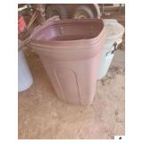 RED TRASH CAN WITHOUT LID (IMP SHED)
