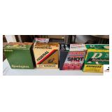 REMINGTON MOHWAK FIELD LOAD 2 3/4 IN SHELLS-6 SHOT FULL BOX-FEDERAL 2 3/4IN MAGNUM SHELLS-4 SHOT-FEDERAL MULTI PURPOSE SHELLS 2 3/4IN -ONE MISSING-REMINGTON PLASTIC SHOTGUN SHELLS-10 MIXED SHELLS-BOX 