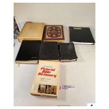 LARGE SIZE HOLY BIBLE HAS NAMES IN NAMES IN THEM - HOLY BIBLE ILLUMINATED FAMILY EDITION - PITORIAL BIBLE DICTIONARY - NOTEBOOK ON OLD TESTAMENT (GARAGE)