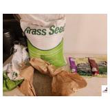 TENNESSEE TURF 3 WAY TALL FESCUE BLEND 19.B994.T - 50 LBS - FEW LBS IN ADDITIONAL BAG - BROWN BAG OF SEED UNKNOWN - 3LB BAG OF SUNNY & SHADY MIXTURE GRASS SEED - 3LB BAG OF SUNNY MIXTURE GRASS SEED - 