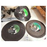 (5) WARRIOR CUT OFF WHEELS (3) 14" - (3) NEW & (2) USED - (SHOP)