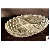 VINTAGE FOSTORIA  AMERICAN DIVIDED OVALRELISH DISH (HALL CHINA CABINET)