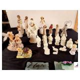 PART OF A NATIVITY SCENE - WILLOW TREE FIGURINES CHEERFUL REFLECTIONS BEAR "I LOVE YOU, MOM" - FAIRY FIGURINE - PRECIOUS MOMENTS ANGEL - GLASS PIECES - CROSS - (GARAGE)