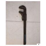 VINTAGE ANTIQUE DIAMOND FORGED MONKEY WRENCH HORSESHOE DIAMOND LOGO - USA C71C - SP1CO/SSWRY - (TRAILER)