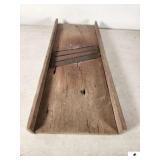 PRIMITIVE KROUT CUTTER 3 METAL BLADES - 10" WIDE X 27" TALL - FEW CRACKS & HOLES - UNIQUE - (GARAGE)