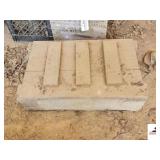 WOOD GRANADE BOX - LID IS OFF - BOX DAMAGED - (IMP SHED)