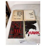 (4) HAWK SCHOOL ANNUALS 1964, 1989, 1990, 1991 - SOUTHSIDE HIGH SCHOOL, JACKSON, TN - MAY HAVE WRITING INSIDE - (UPSTAIRS)