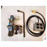 REESE 2" HITCH 2 TRAILER BALLS - ELECTRIC CORD - TIRE IRON (TRAILER)